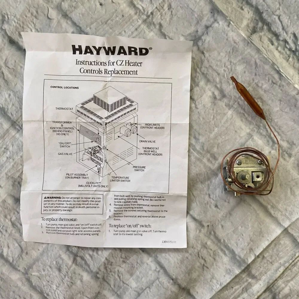 Hayward pool/spa CZ 150- 400 model thermostat without knob CHXTST1930 brand new
